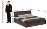 Sheesham Wood Double Bed with Drawer Storage | Balaji Art - Image 2