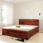 Sheesham Wood Double Bed with Box Storage | Balaji Art