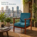 Sheesham Wood Lounge Arm Chair | Balaji Art - Image 2