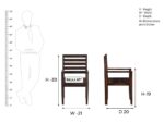 Sheesham Wood Arm Chair | Balaji Art - Image 2