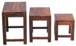 Sheesham Wood Nesting Stool | Balaji Art - Image 2